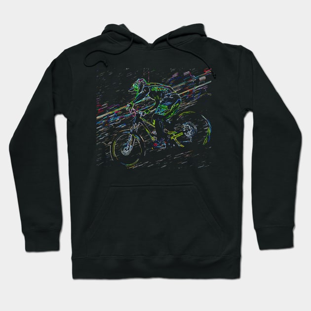 mtb downhill Hoodie by rickylabellevie